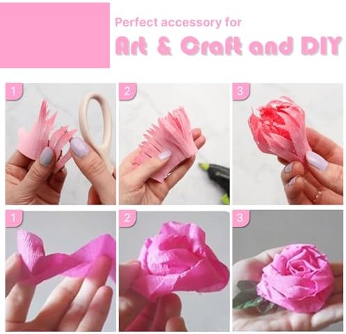 PartyWoo Pink Crepe Paper Streamers 4pcs 328 FT Pink Streamers - Image 4