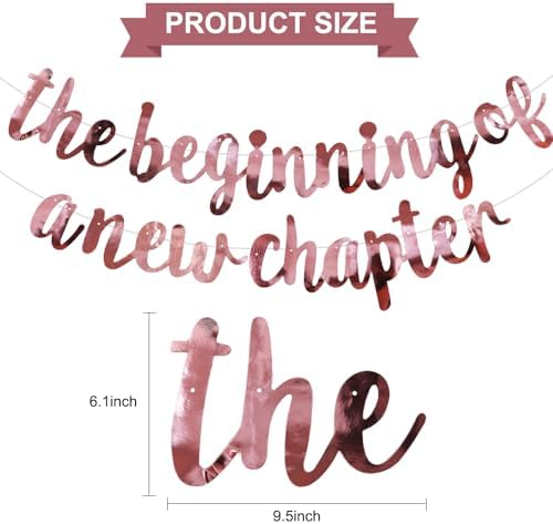 BEISHIDA Bright Rose Gold Pre-Strung The Beginning of A New Chapter Banner - Image 3