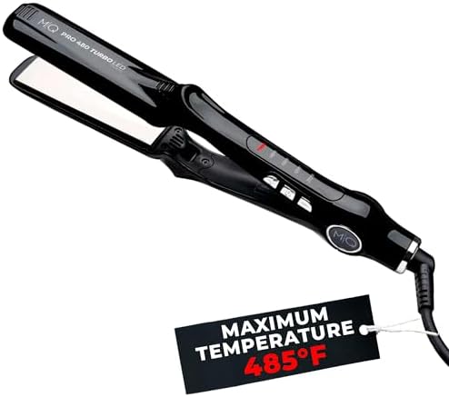 MQ Hair - Professional Titanium Flat Iron 480°F Turbo Bivolt Black by MQPROFESSIONAL