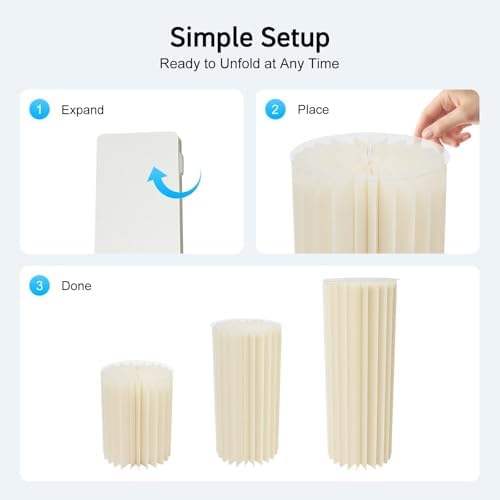 Cylinder Stands for Party 3Pcs Foldable Cardboard Centerpiece Display - Image 6