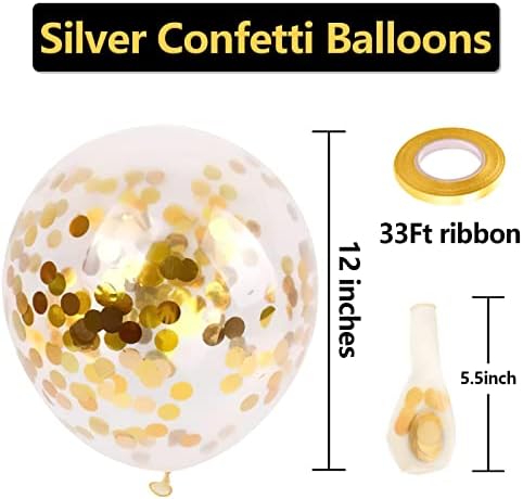 Bezente Gold Confetti Latex Party Balloons 60 Pack 12 inch - Image 3