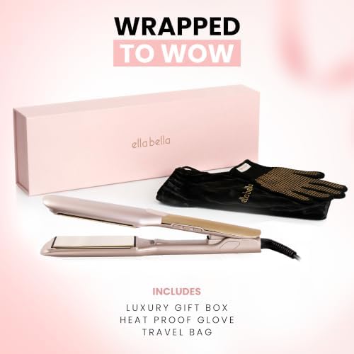 ELLA BELLA® Titanium Flat Iron Hair Straightener Large with Infrared - Image 6