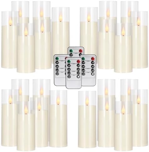 24-Pack Acrylic LED Flameless Candles with Remote Control - Image 2