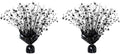 2 Pack Metallic Foil Spray Centerpiece Stars for Wedding, Birthday, Anniversary, Christmas Table Decor, Holiday Festival Baby Shower Graduation Mantle Party Decorations (Black) by Unknown