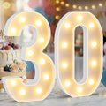 12.6 Inch Marquee Light Up Numbers 30 for Party Decorations by NANXU