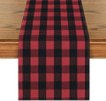 Artoid Mode Red and Black Buffalo Check Summer Table Runner 13x36 Inch by ArtoidMode