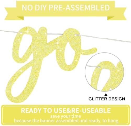 BEISHIDA Light Yellow Pre-Strung Go Shawty It's Your Birthday Banner Decor - Image 3