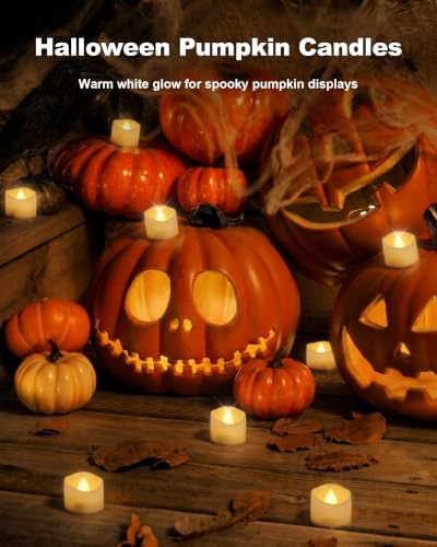 Homemory 50-Pack Flameless Tea Lights Candles Battery Operated, 200+ Hours - Image 3