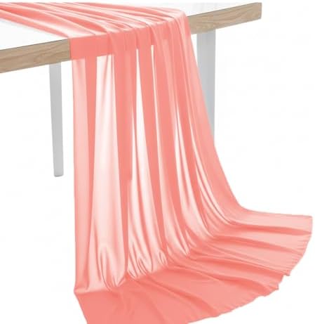 95 Yard Chiffon Fabrics, 44" Wide, Lightweight, Sheer – Peach by MDS