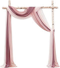 Floroom Wedding Arch Draping Fabric 3 Panels 20Ft Chiffon Fabric Drapes Arbor Drapery Wedding Ceremony Reception Swag Decorations (Mauve +Dusty Rose +Blush) by Floroom