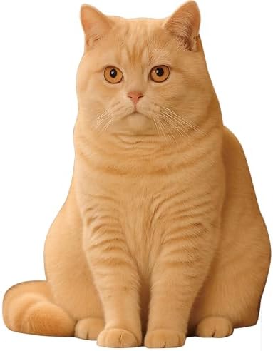 White British Shorthair Cat 5FT LifeSize Cardboard Cutout, 1 PC by DP+BOUTIQUE