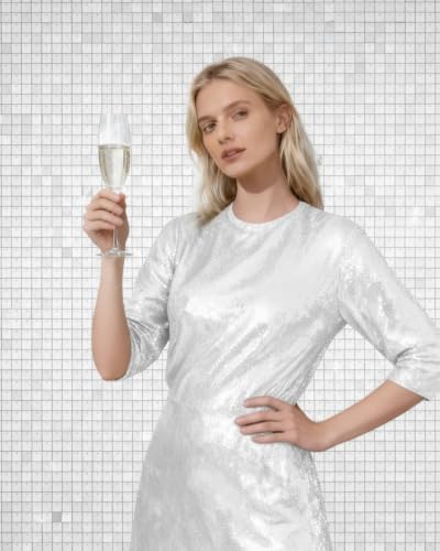COKAOBE LiteGrid Series Shimmer Wall Backdrop - 24Pcs Matte White - Image 5