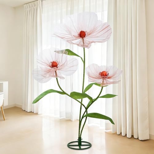 5.6 Ft Tall Large Artificial Silk Flower Orange Champagne by GIANTFLOWERS