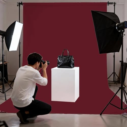 Burgundy Photography Backdrop for Photoshoot, Fabric 8x10ft - Image 4