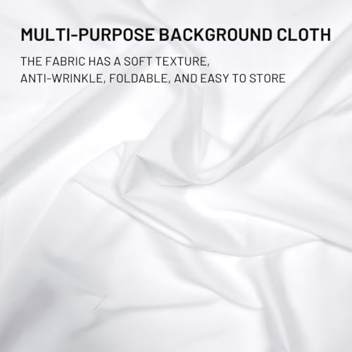 White Backdrop Background 10 X 7 FT Large Photography Backdrop Photo Photoshoot Background Screen for Photography Photo Booth Backdrops Parties Curtain - Image 7