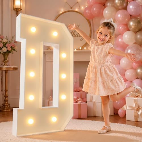 imprsv 4FT Marquee Letters Large Light Up Letters D for Party Decor by Letsmakeitimpressive