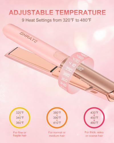 SHRATE Flat Iron Hair Straightener | 2 in 1 Flat Iron and Curler | 1.2 Inch - Image 5
