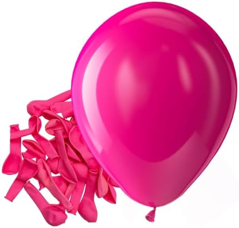 Bezente Hot Pink Latex Matte Party Balloons 150 Pack 5 inch Small by Bezente