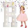 4FT Marquee Letters, Large Light Up Letters R for Prom Party Decor by MerryMosaics