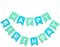 Letjolt Mint Blue Happy Birthday Banner Party Signs 13 Pcs by Letjolt