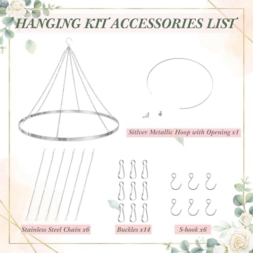 6 Panels 5 x 20ft White Ceiling Drapes for Wedding Parties 24 in Ring - Image 6