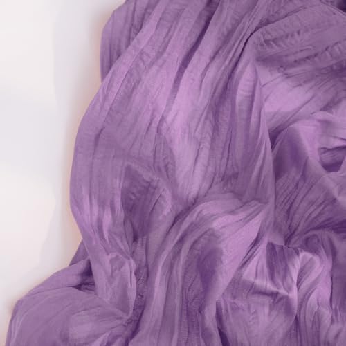 DeZerlor Purple Cheesecloth Table Runners 6 Pack Summer Boho Runners - Image 3