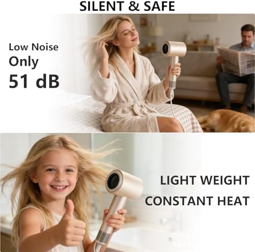 Faster Drying All Hair Types Hair Dryer,Ionic Blow Dryer(Iridescent) - Image 5