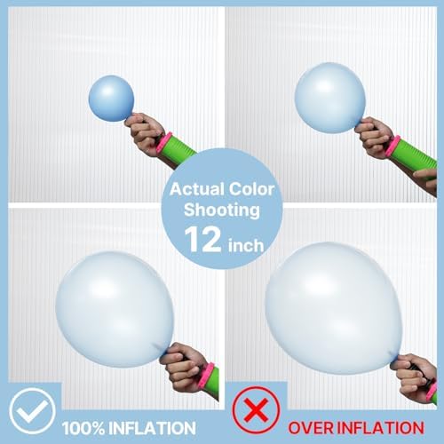 PartyWoo Pearl Light Blue Balloons 50pcs Baby Pastel Blue Color 12 Inch - Image 3