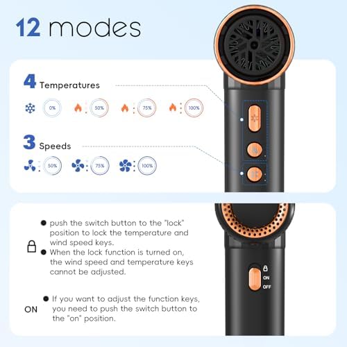 Nicebay Ionic Hair Dryer with Diffuser, 1600W High-Speed Salon Blow Dryer - Image 3