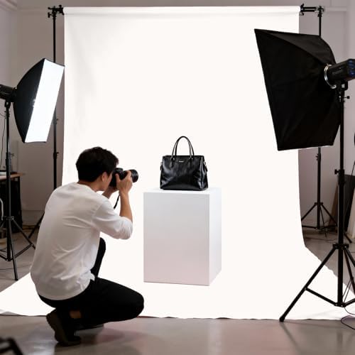 Ivory Photography Backdrop for Photoshoot, Fabric 6x9ft - Image 4