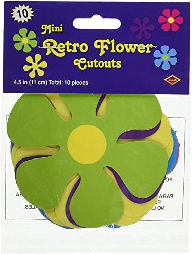 Beistle Mini Retro Flower Cutouts - Image 3