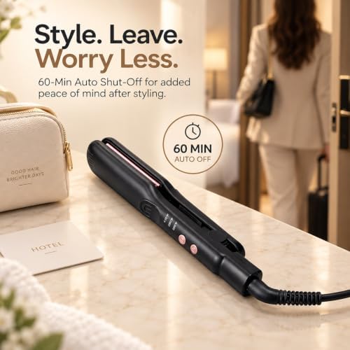 Mini Flat Iron for Short Hair with 15S Fast Heat Wide Ceramic Plate - Image 7