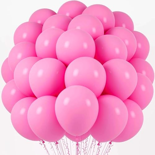 Voircoloria 66pcs Pink Latex Party Balloons, 12inch by Voircoloria
