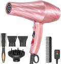 Ionic Hair Dryer,2400W Negative Ion Low Noise Hair Dryer Professional Fast Drying Hair Dryers with 2 Speeds, 3 Heat Settings, Cooling Button,with Diffuser for Curly and Straight Hair（Sakura Pink） by Unknown