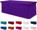 Smiry Spandex Elastic Fitted Table Cloth Skirt for 8FT Rectangle Table by Smiry