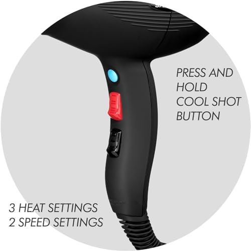 Sam Villa Professional Ionic Hair Dryer, Variable Speed & Heat - Image 6