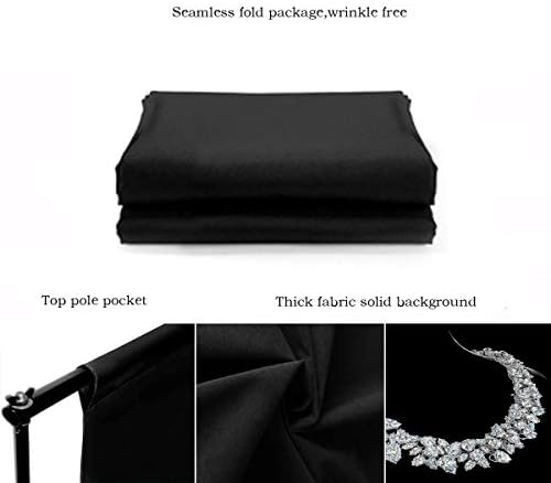 Black Backdrop for Photography Portrait Background Screen for Photo Backdrop Video Photography Studio Only 1x Backdrop (10x20ft, Black) - Image 5