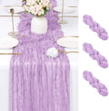 3 Pack Lavender Cheesecloth Table Runner 17x108 Inch Semi Sheer Boho Gauze Cheese Cloth Fabric Table Runners Table Decor for Wedding Party Baby Shower Birthday Home Decor Garden Farmhouse by Unknown
