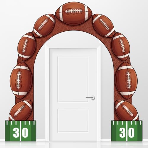 Peryiter 3 Pcs Football Party Decorations Arch Door Banner Set by Peryiter