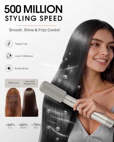6-in-1 Hot Air Brush & Hair Dryer, 110,000 RPM High-Speed Ionic Blow Dryer - Image 4