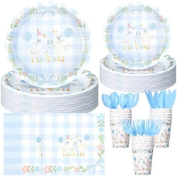 Havawish 175 Pcs One Silly Goose Birthday Decoration Party Tableware, Blue by Havawish