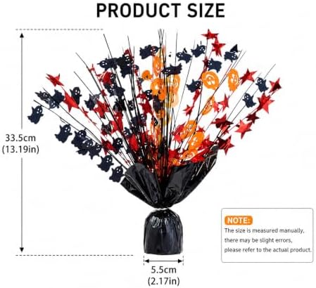 4 Pack Black Orange Halloween Star Spray Centerpiece Table Decor - Image 2