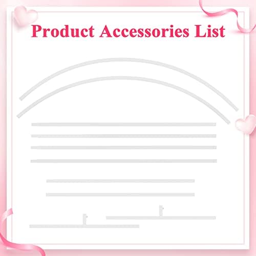 Wokceer 8FT Arch Backdrop Stand White Metal Wedding Arch Backdrop Stand - Image 5