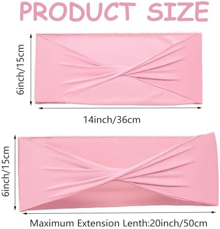 Spandex Pink Chair Sashes Bows 60 Pcs Light Pink Chair Sashes Elastic Chair Cover Bands Ties Without Buckle for Wedding Birthday Party Ceremoney Events Decoration - Image 2