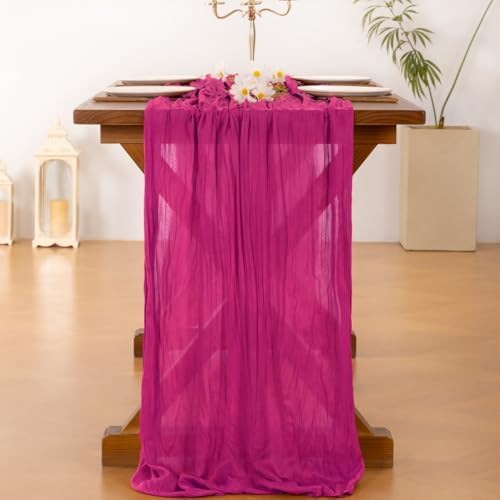 Cheesecloth Table Runner Fall Boho Wedding Birthday Party Home Decor - Image 4