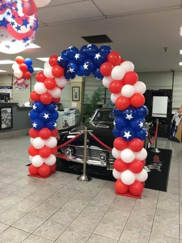 Voircoloria 66pcs Red White Blue Latex Party Balloons, 12inch - Image 4
