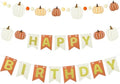 Epakh 3 Pcs Fall Happy Birthday Banners with Felt Pumpkin Garland by Epakh