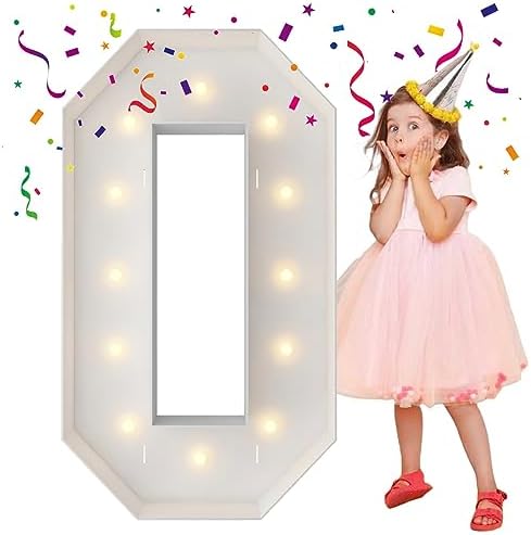 4FT Marquee Letters, Large Light Up Letters O for Prom Party Decor by MerryMosaics