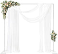 Fomcet 8FT x 8FT Backdrop Stand Heavy Duty with Base, White Portable Adjustable Pipe and Drape Backdrop Stand Kit, Square Metal Arch Party Frame for Wedding Birthday Parties Banquet Decorations by Fomcet