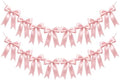 2 Strings of 16PCS Pink Bow Garland Banner Decoration,Pre-Strung Satin Ribbon Ornaments for Birthday,Bachelorette Party,Bridal Shower, Wedding,Engagement,Baby Shower, Graduation Deco,Anniversary by Unknown